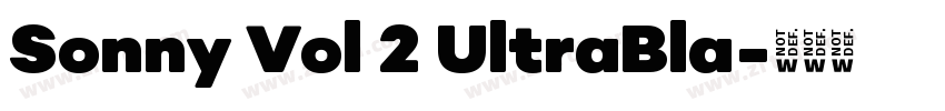 Sonny Vol 2 UltraBla字体转换